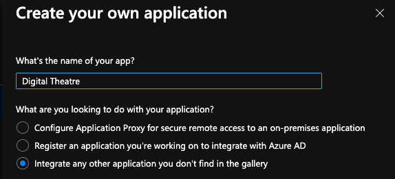 Create Application